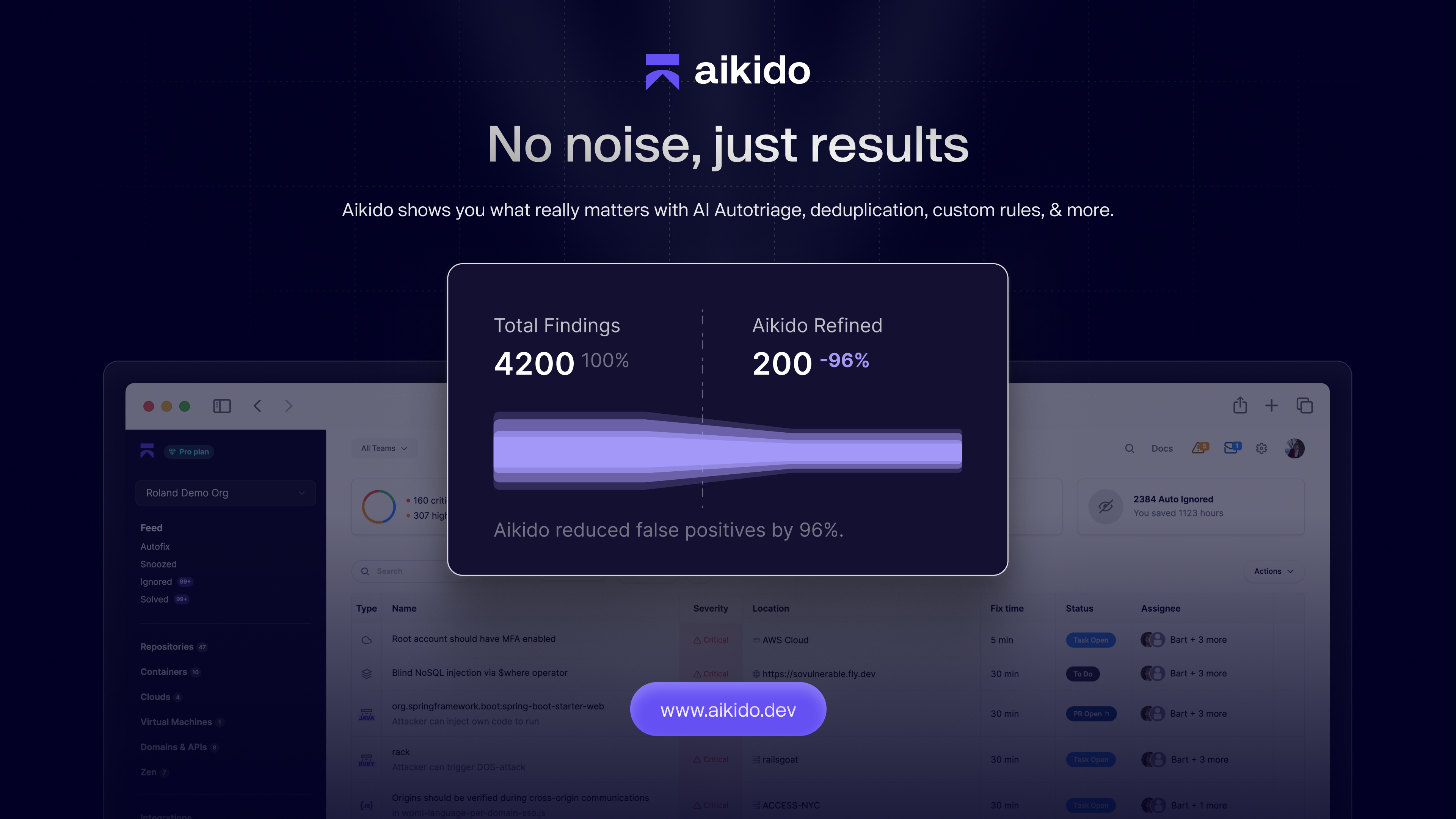 screenshot of Aikido Security